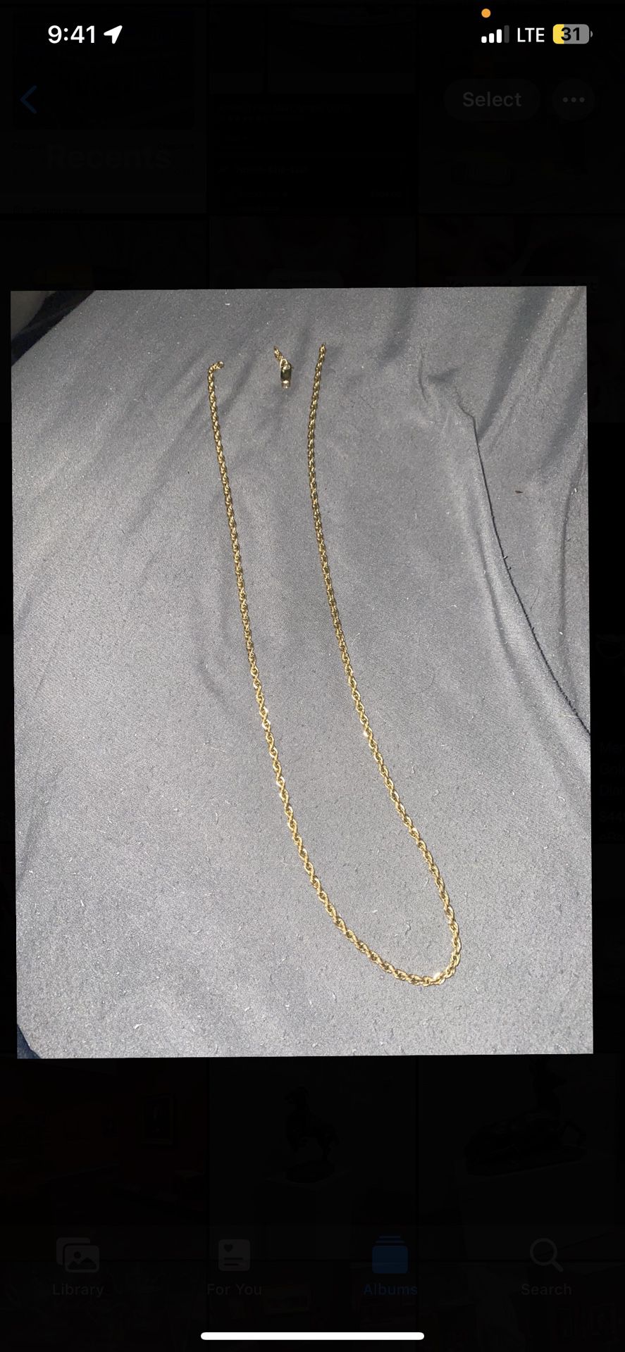 10k Gold Rope Chain 