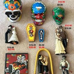 HALLOWEEN – DIA DE LOS MUERTOS COLLECTABLES $8.00 - $20.00  ($80.00 FOR THE ENTIRE LOT)