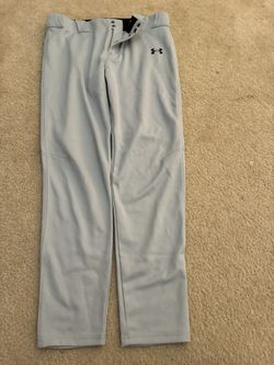 Youth Under Armour Tapered Baseball Pants-Gray/XL