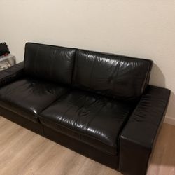 Black Leather Sofa