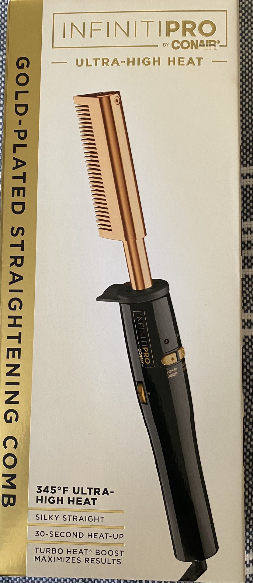Gold-plated Infiniti Straightening Comb