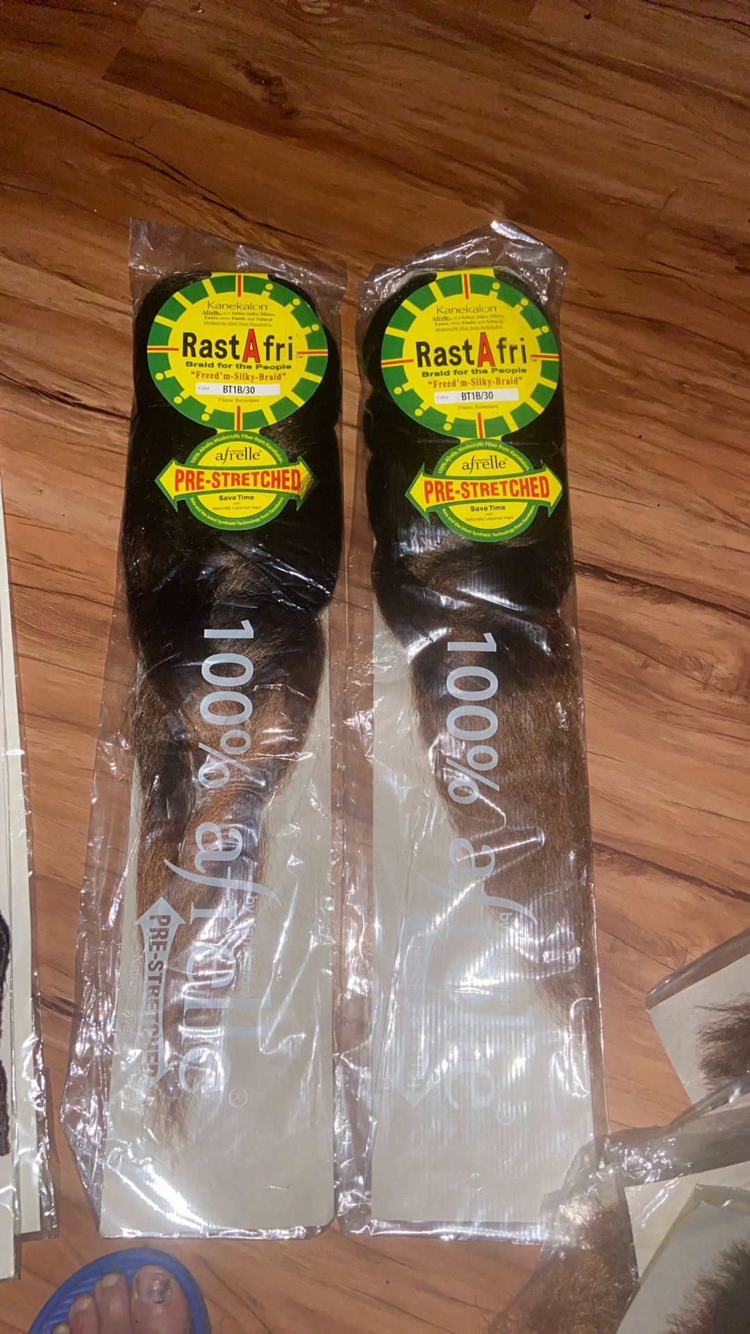 RastAfi silk Hair Pre-Stretched ColorBT1B/30