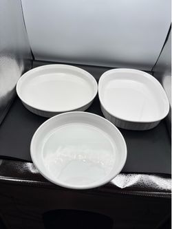 Corningware French White Lot of 3 see description for size