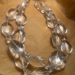 2 Strand Large Lucite Bead Choker