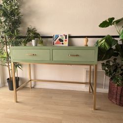 Mint And Gold Vanity / Desk