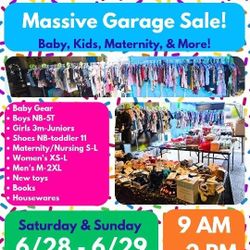 Huge Garage Sale! Clothes For The Whole Family & More
