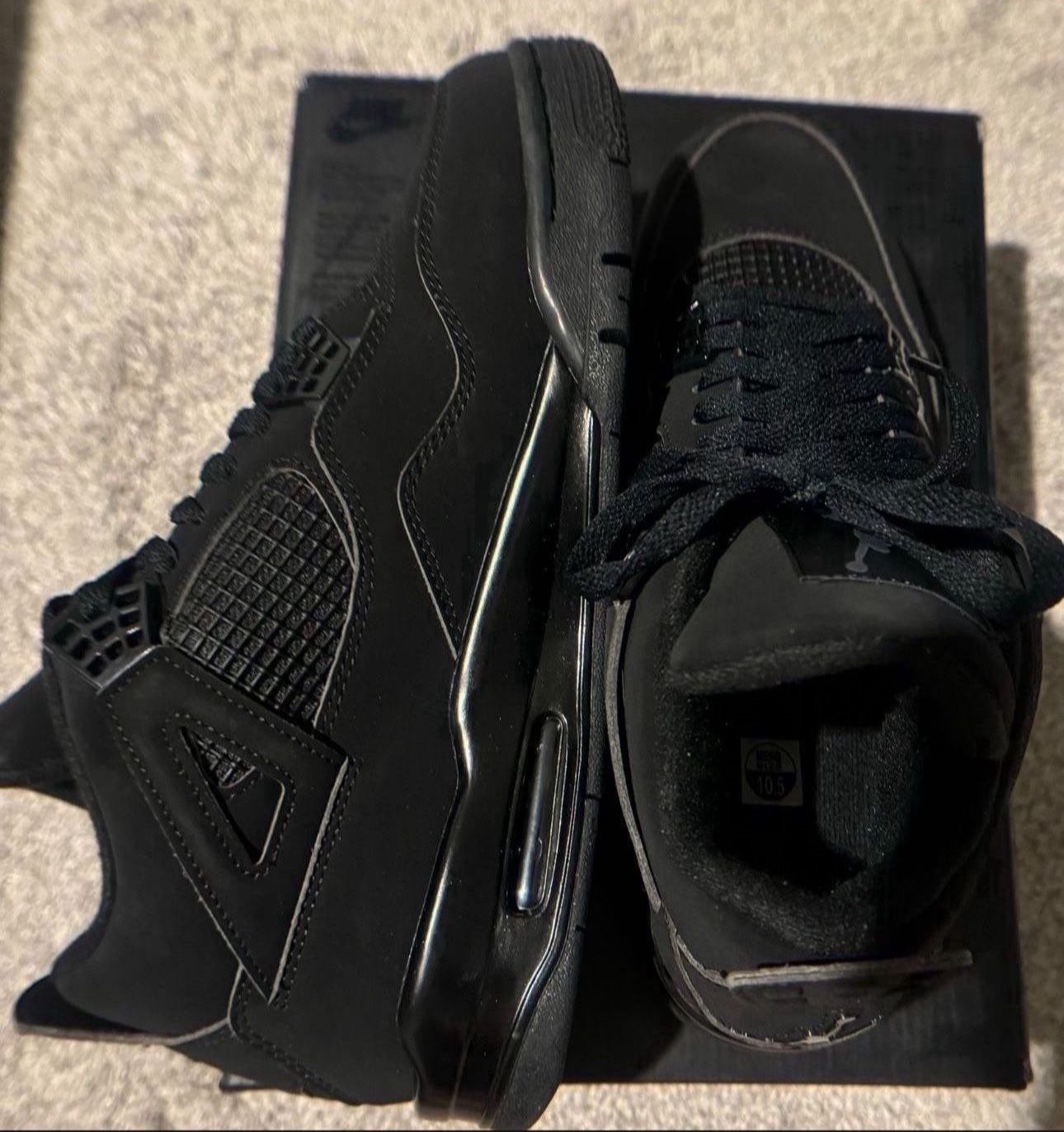 Air Jordan 4 Retro Black Women Size6.5 Men Size 9、10、10.5