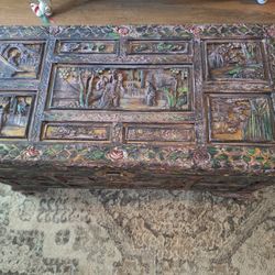Wooden Asian Trunk