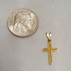 Vintage 1/20 14K GF PPC Dainty Cross Pendant (Gold Filled, 5% 14K Gold)