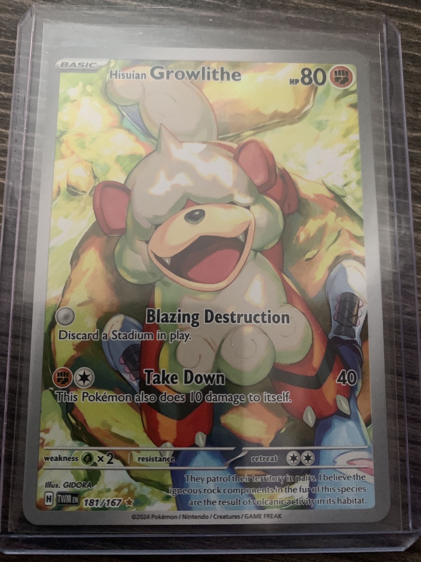 Pokemon Hisuian Growlithe IR Twilight Masquerade
