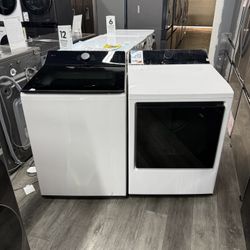 LG - 5.5 Cu Ft Extra Large Capacity Washer With Ai Sensing & 7.3 Cu Ft 220 Volt Electric Dryer Laundry Pair In Alpine White 🔌⚡️