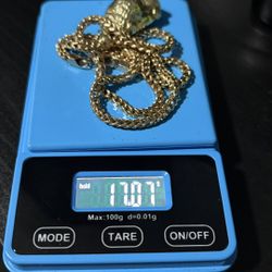 10k franco set with budha pendant