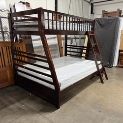 Full over twin bunk bed $380