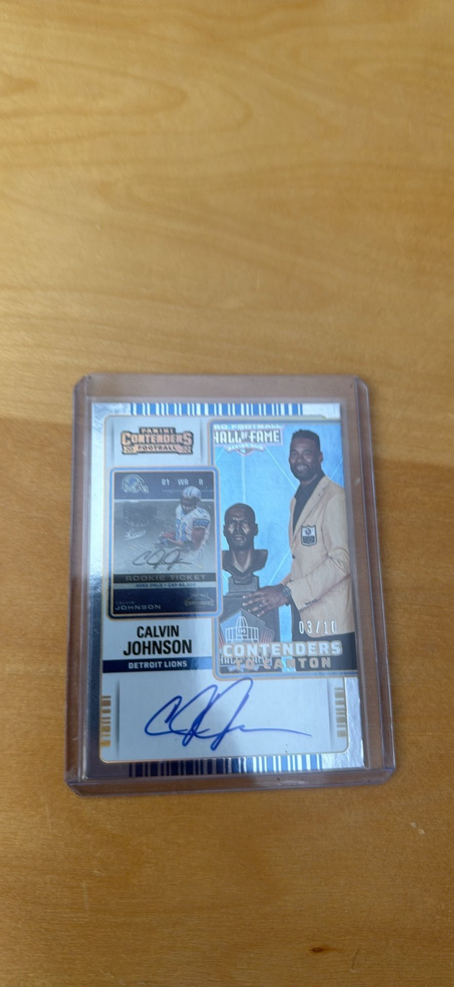 Calvin Johnson on card auto 3/10