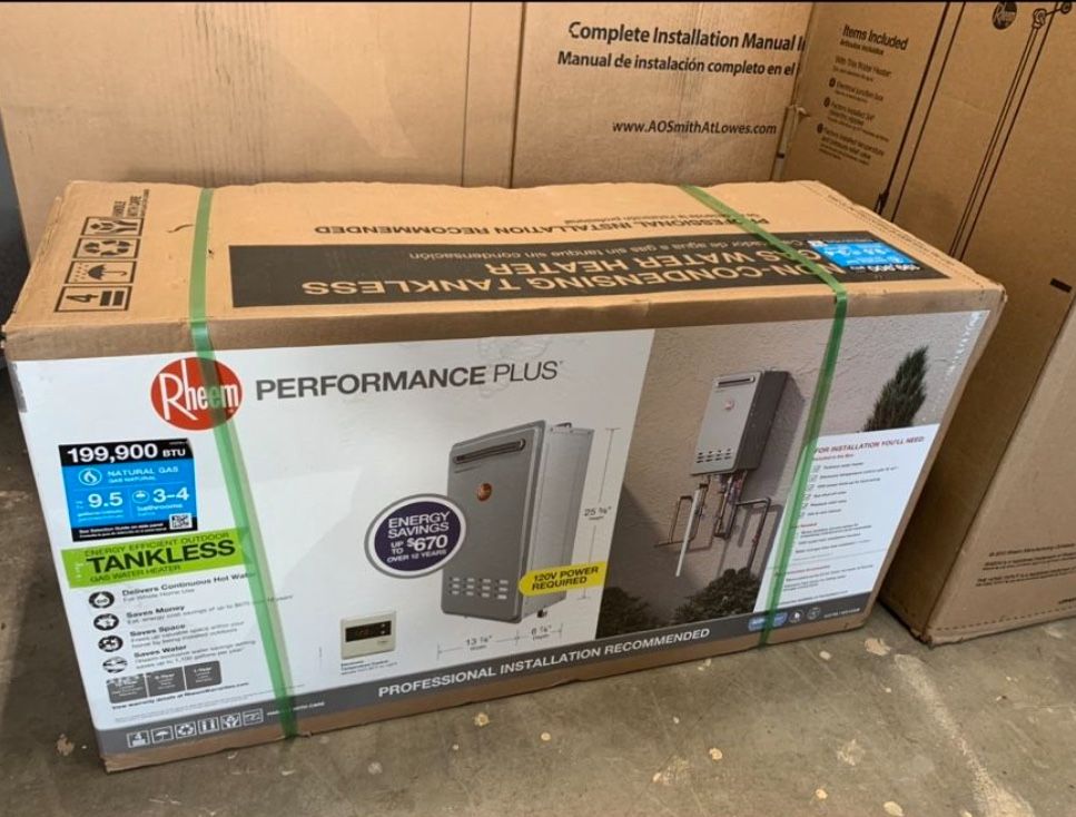Rheem 199,000btu Outdoor Tankless Water Heater