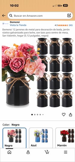 12 metal jars decoration new $40