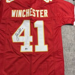 James Winchester Signed Autograph Custom Jersey - Beckett Coa - KC Chiefs