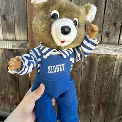 Vintage Skating Teddy Bear Figure Figurine Collectible 