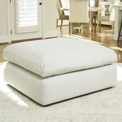Sophie Light Grey Oversized Ottoman