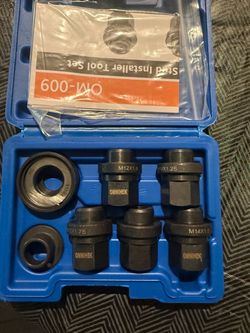 22800 7PCS Universal Wheel Stud Installer Tool Set with Bearing Nut Heavy Duty Auto Repair Kit for Cars & Light Trucks, With box, M12x1.25/1.5/1.75, M