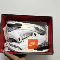 Sz 11 White Cement 3s 8.5/10 Bin 120 Steal ! 