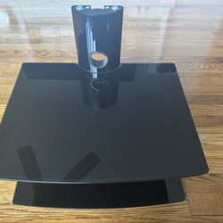 Black Glass TV Stand (Wall Mounted)
