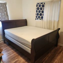 Queen Sleigh Frame And New Mattress 