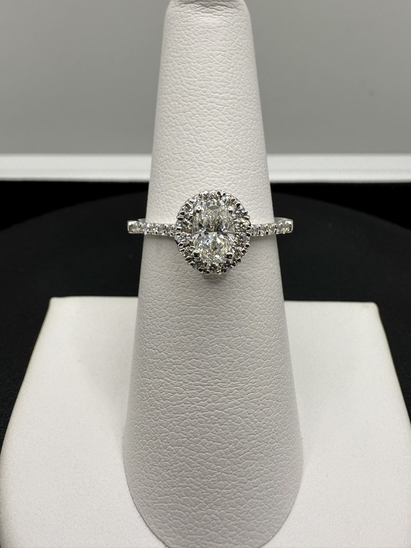 White Gold .31 Carat Oval Diamond Engagement Ring