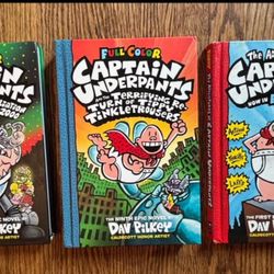 3 Captain Underpants Books 