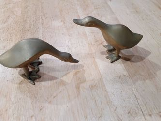 Brass Duck Figurines Set of 2