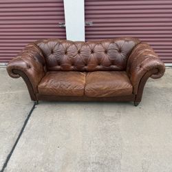 Natuzzi Leather Sofa Chesterfield 