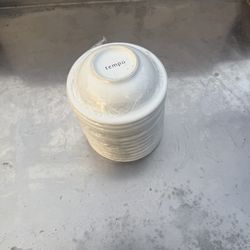 5” Soup Bowls White Porcelain Tempo Vintage