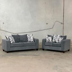 Grey Sofa And Loveseat