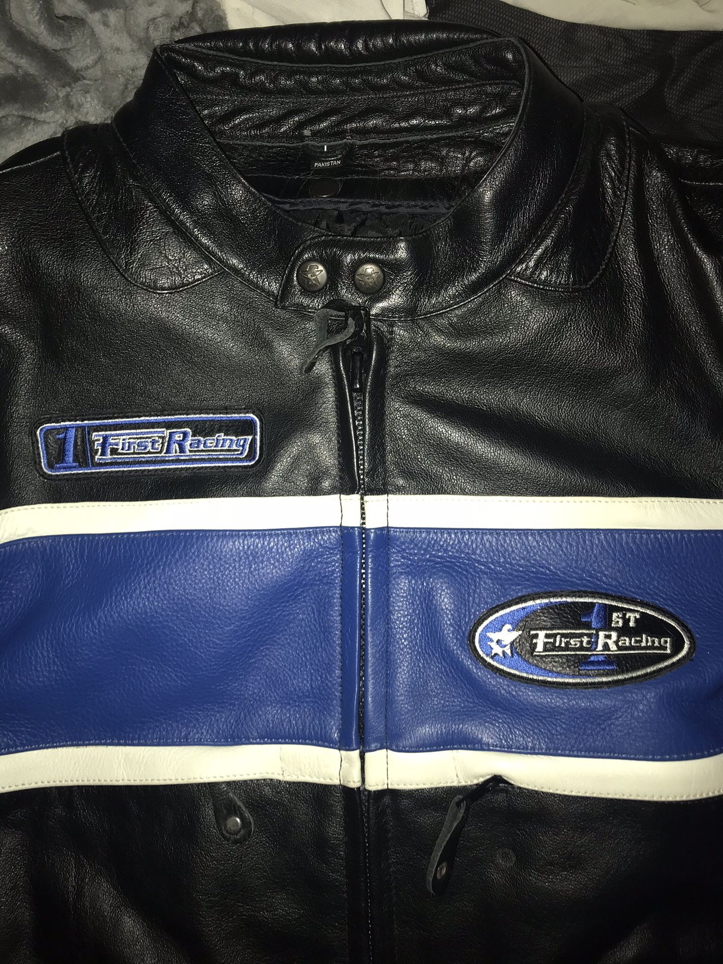 First racing leather jacket