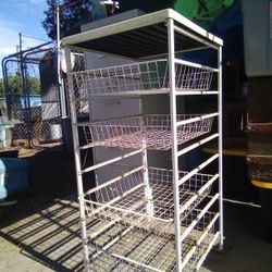 Rack With Wire Drawers