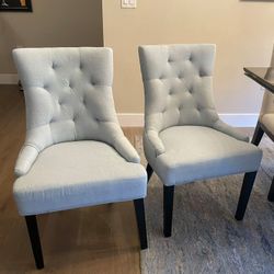 2 Tufted Accent Chairs Like New