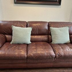 Brown Leather Couch