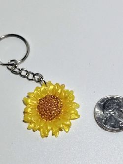Sunflower keychain
