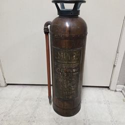 Vintage  Empire Fire Extinguisher Copper Brass American LaFrance Foamite Empty