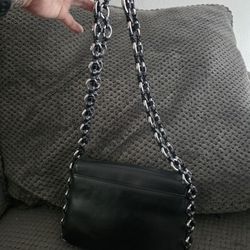 Black Silver Chain Michael Kors Purse