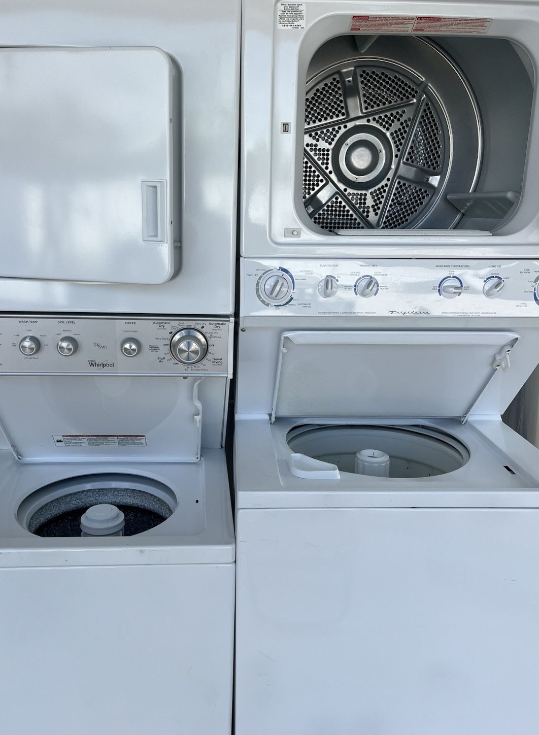 stackables washer & dryer 3 months warranty . delivery instalation available.