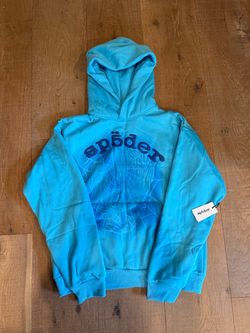 Spider hoodie blue high quality