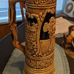 17.5-inch Tall German Beer Stein - Blue