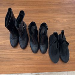 3 Pairs Of Boots Size 8 1/2 COLE HAAN, GEOX