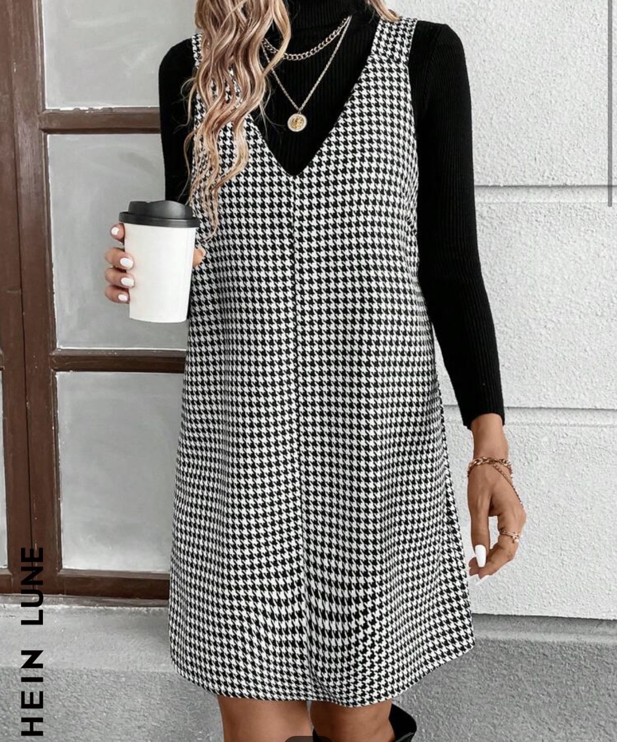 SHEIN LUNE Autumn/Winter New Leopard Print Strap Skirt Casual Street Airport Style Women Short Dress Leopard Dress Leopard Print Dress Jumper Dress Ov