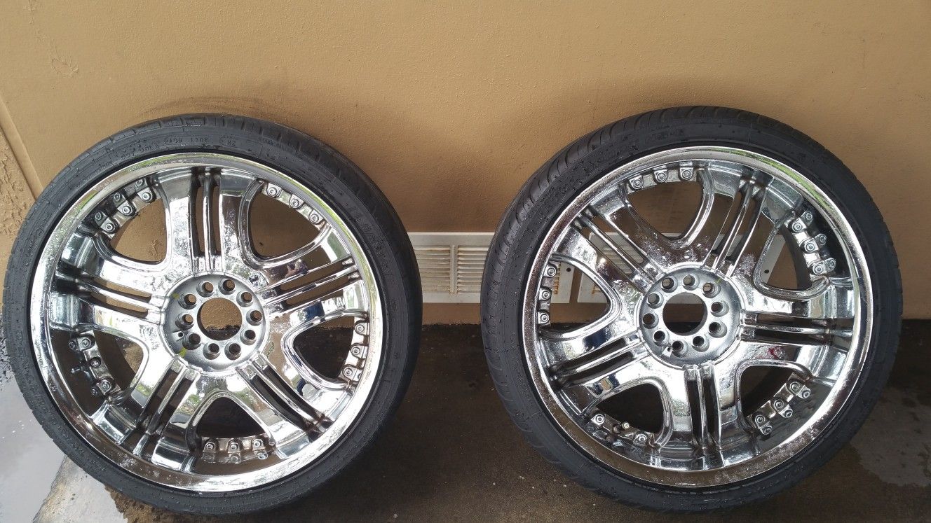 20inch chrome rims and tires