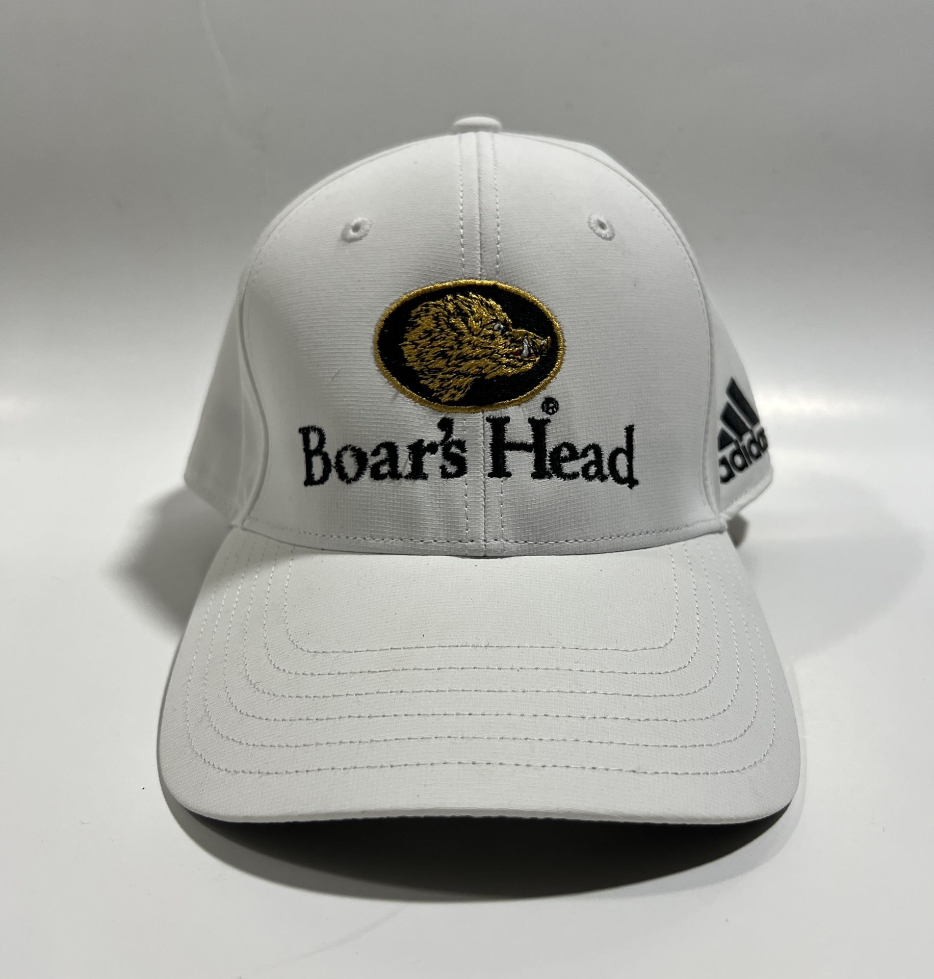 Adidas Boar’s Head Adjustable White Hat Cap ALS Association 