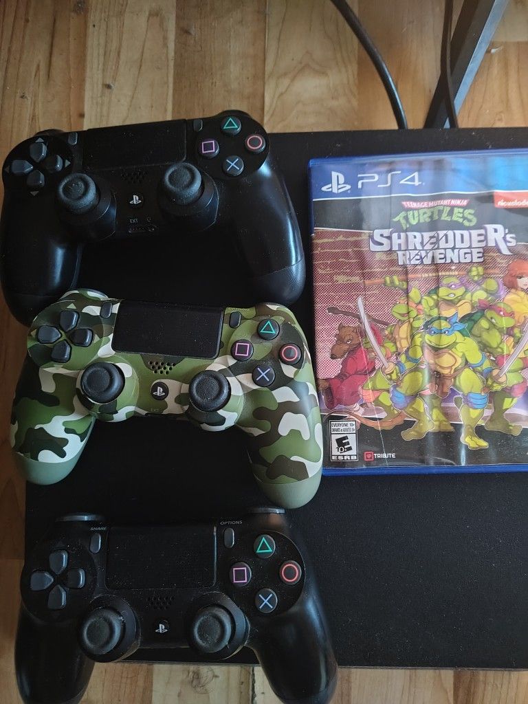PS4 3 Controllers Ninja Turtles Game🐢