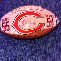 Football Signed By Brian Urlacher