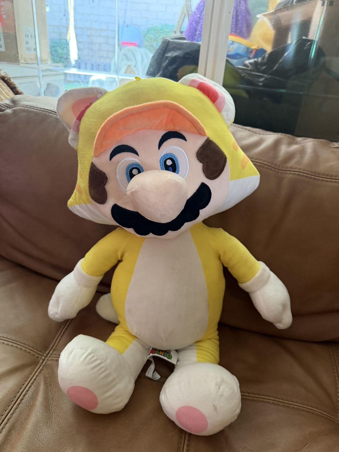 Super Mario Yellow Cat Suit Mario Giant Plush 24"